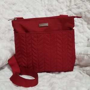 Baggallini Quilted Dark Red Crossbody Purse